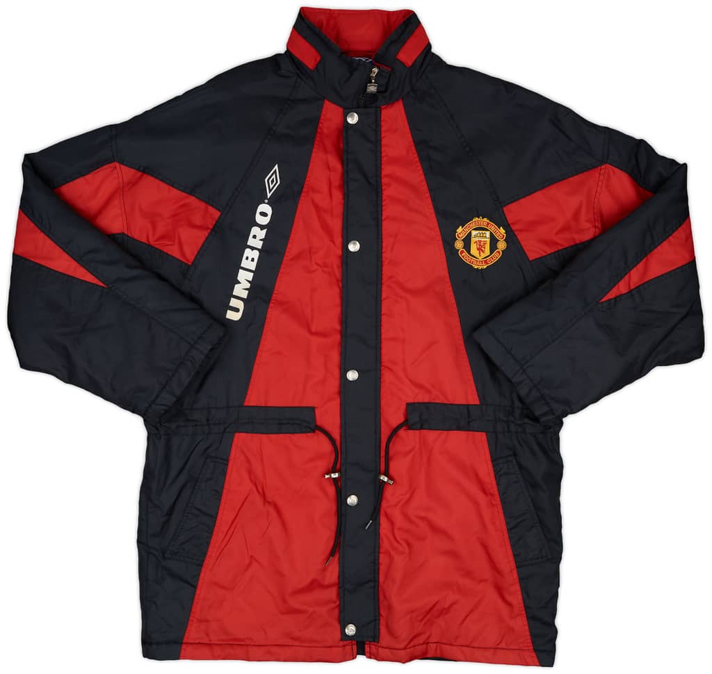 1992-93 Manchester United Umbro Padded Bench Coat - 8/10 - (L)