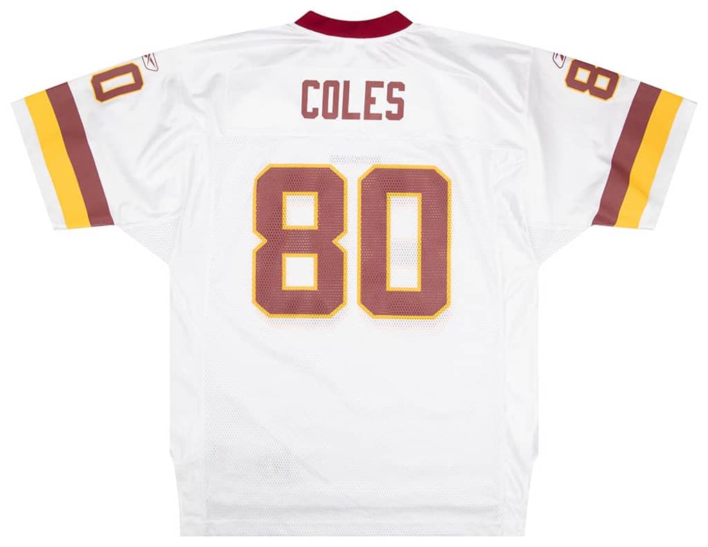 2004 Washington Redskins Coles #80 Reebok On Field Jersey (Away) S