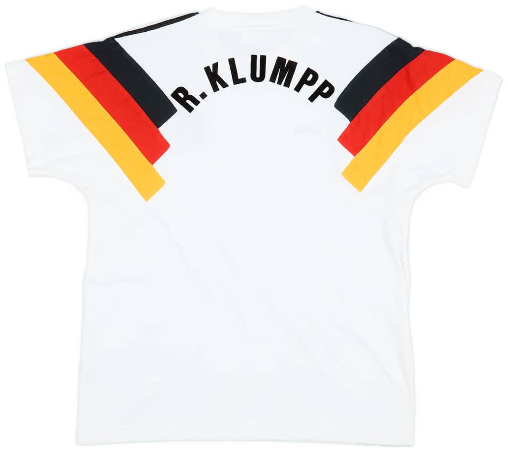 1992-94 Germany adidas Cotton Tee R.Klumpp - 9/10 - (XL.Boys)