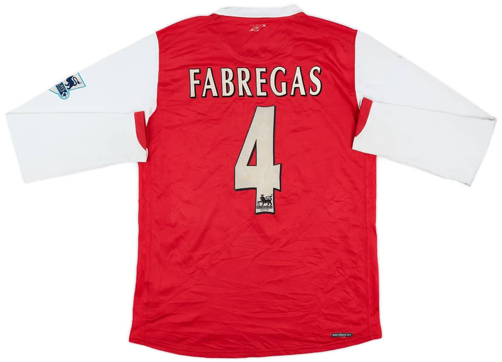 2006-08 Arsenal Home L/S Shirt Fabregas #4 - 5/10 - (S)