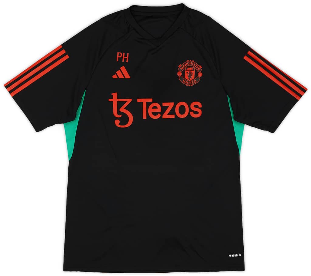 2023-24 Manchester United Staff Issue adidas Training Shirt 'PH' - 7/10 - (L)
