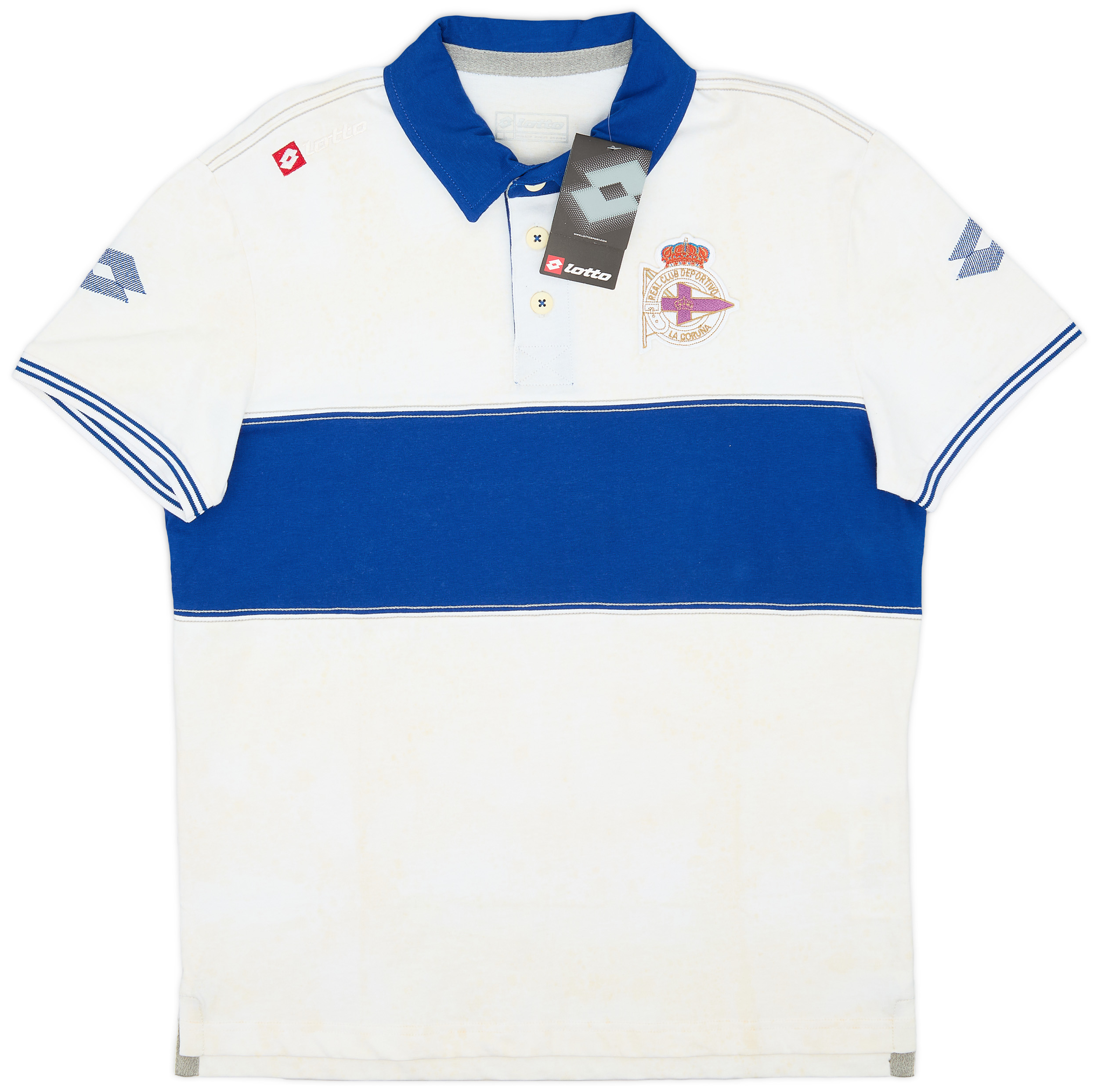 2011-12 Deportivo de La Coruna Lotto PoloT-Shirt (M)