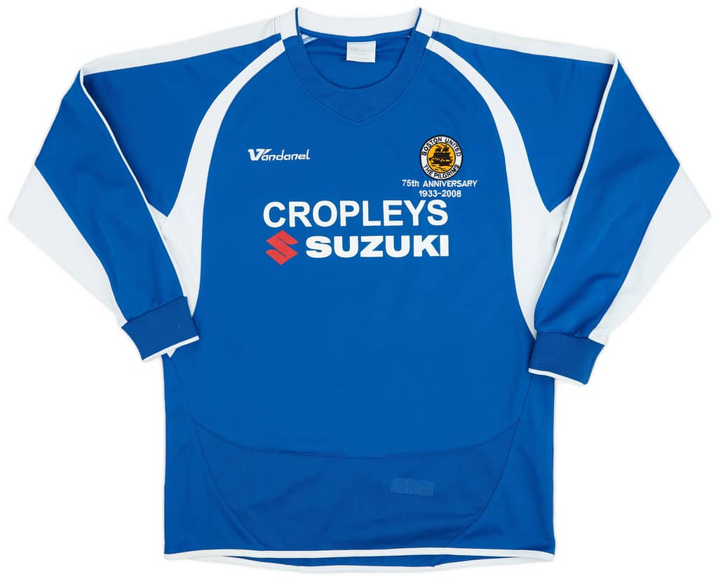 2007-09 Boston United 75th Anniversary Away L/S Shirt #8 - 8/10 - (S/M)