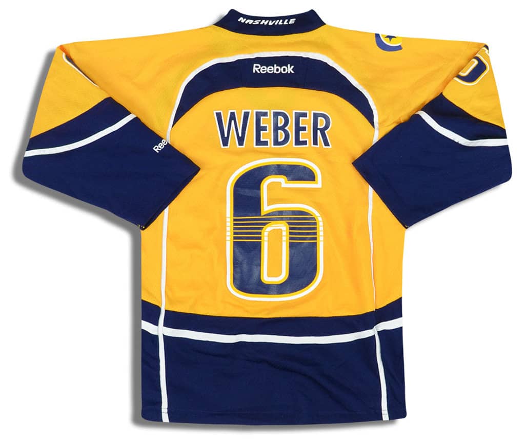2011-16 Nashville Predators Weber #6 Reebok Jersey (Home) Y