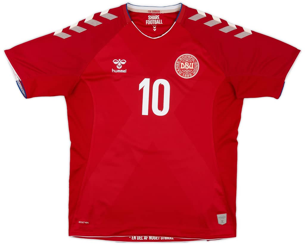 2018-19 Denmark Home Shirt Eriksen #10 - 6/10 - (L)