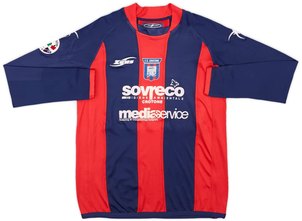 2006-07 Crotone Match Worn Home L/S Shirt Zamboni #6