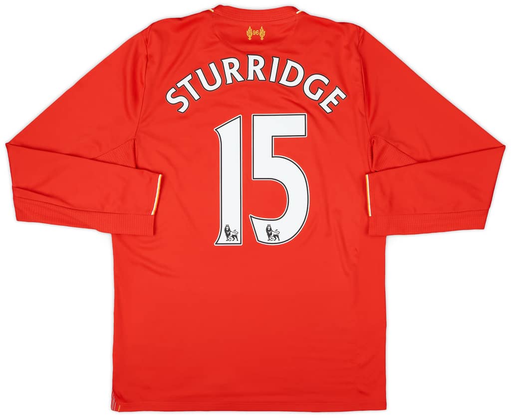 2015-16 Liverpool Home L/S Shirt Sturridge #15 - 8/10 - (S)