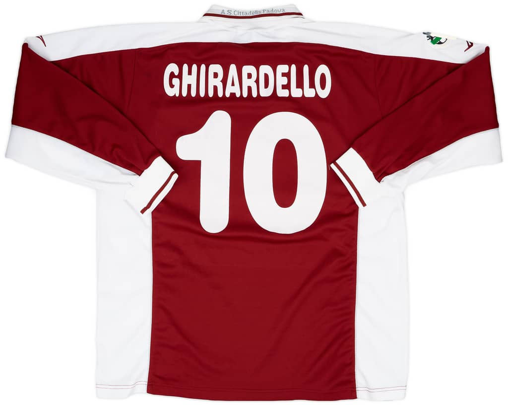 2001-02 Cittadella Match Issue Home L/S Shirt Ghirardello #10