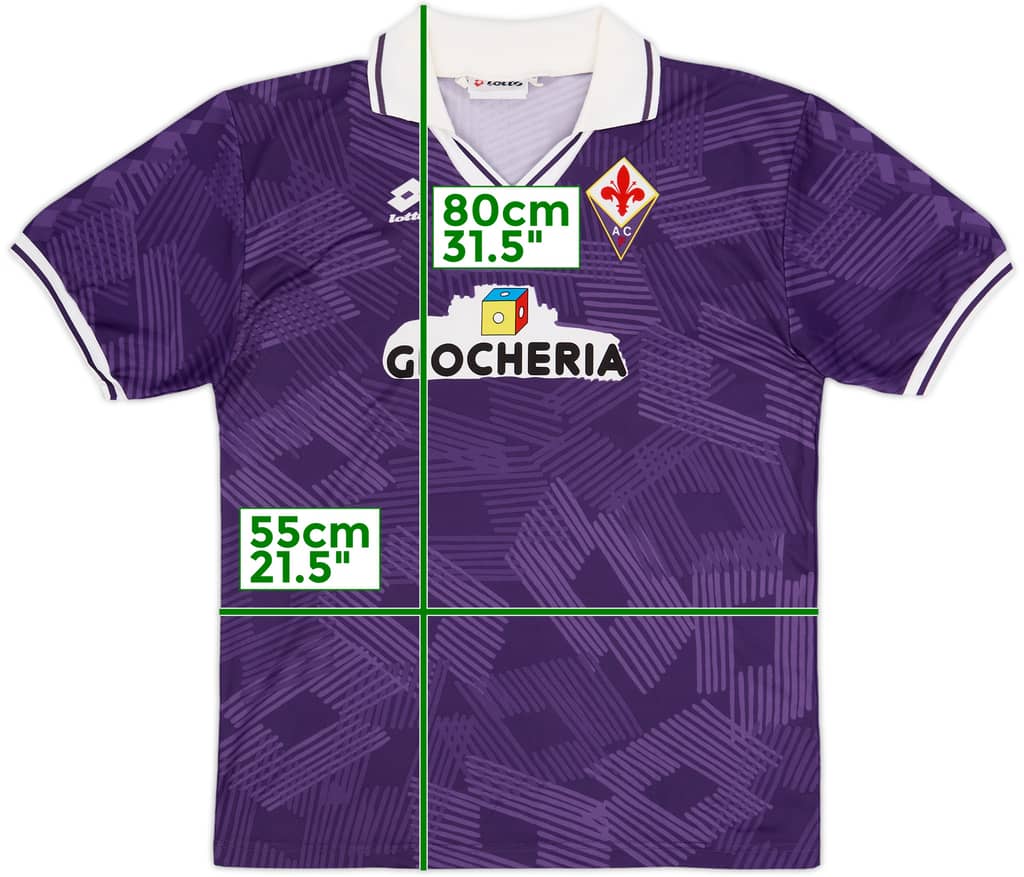 1991-92 Fiorentina Local Camiseta - 8/10 - (XL)