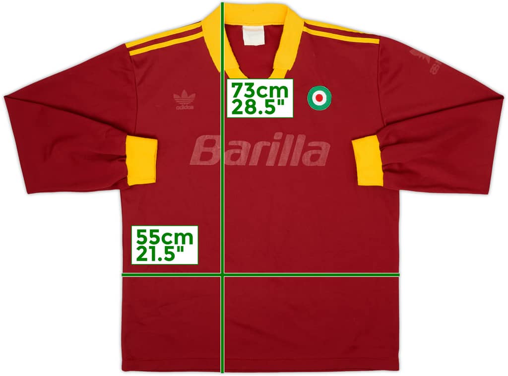 1991-92 Roma Home L/S Shirt - 4/10 - (L)