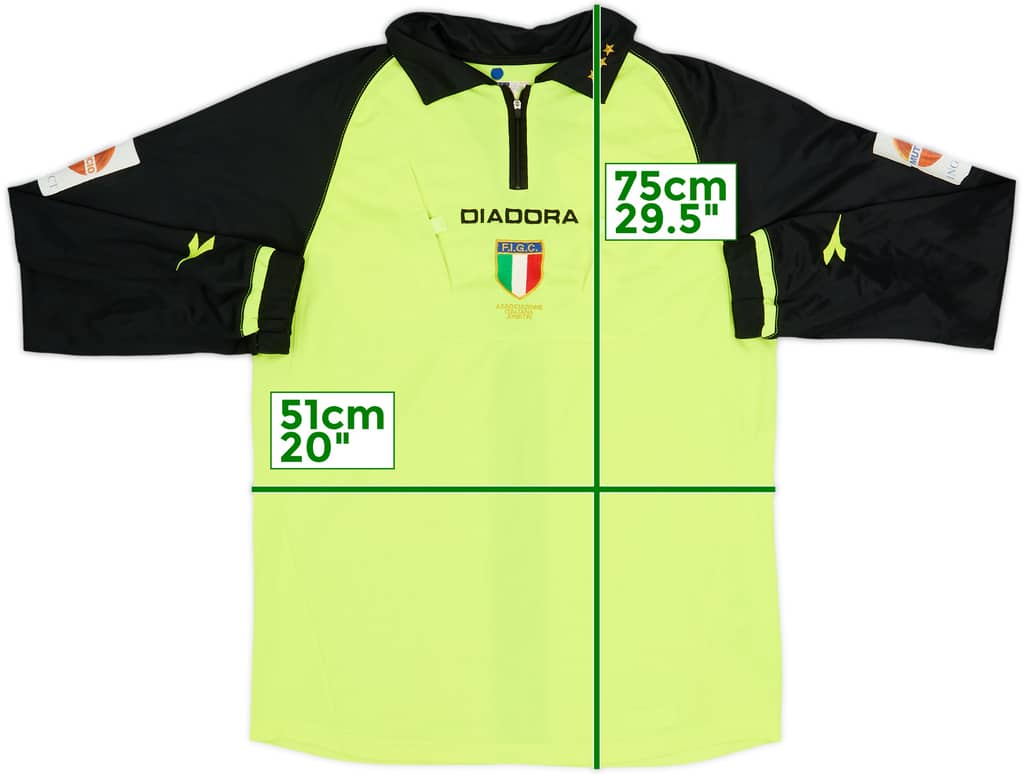 Camiseta Diadora de árbitro L/S de Italia 2004-05 - 7/10 - (M)