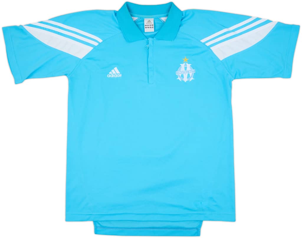 2003-04 Olympique Marseille adidas 1/4 Zip Polo Shirt - 10/10 - (XL)