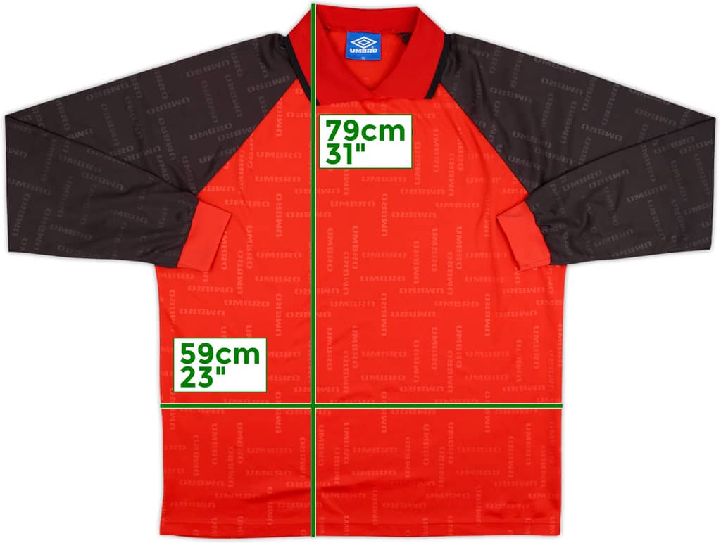 1990s Umbro Template L/S Shirt - 10/10 - (XL)