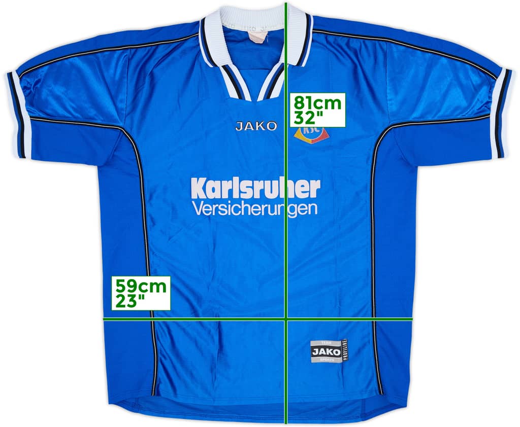 Camiseta de local del Karlsruhe 2000-01 - 8/10 - (XXL)