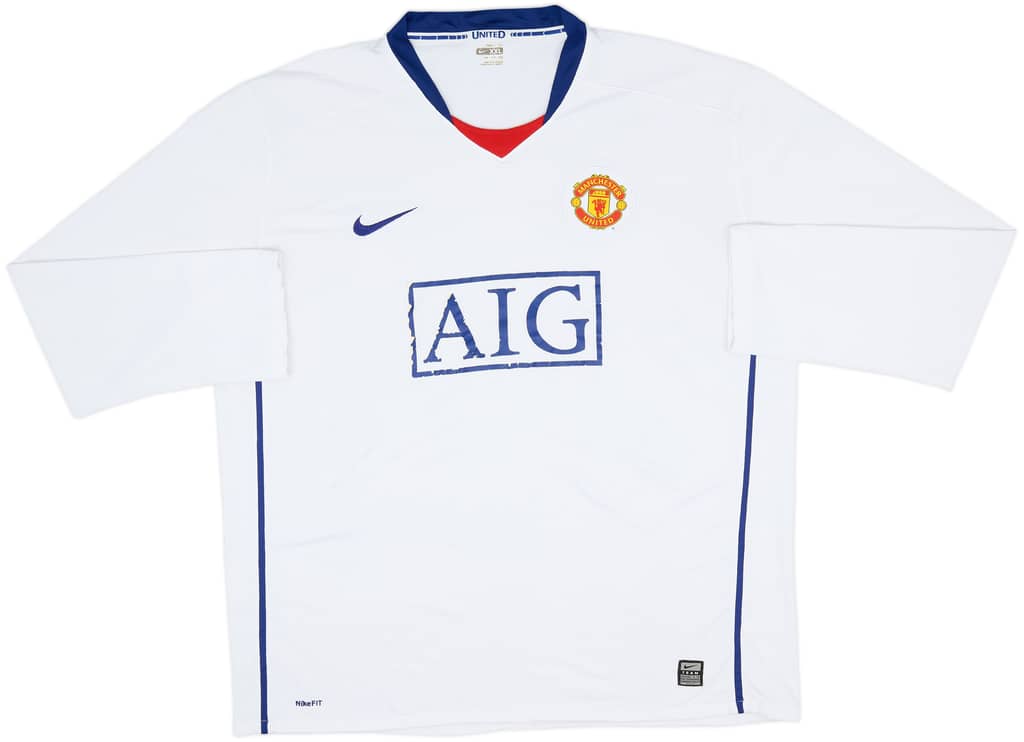 2008-10 Manchester United Away L/S Shirt - 5/10 - (XXL)