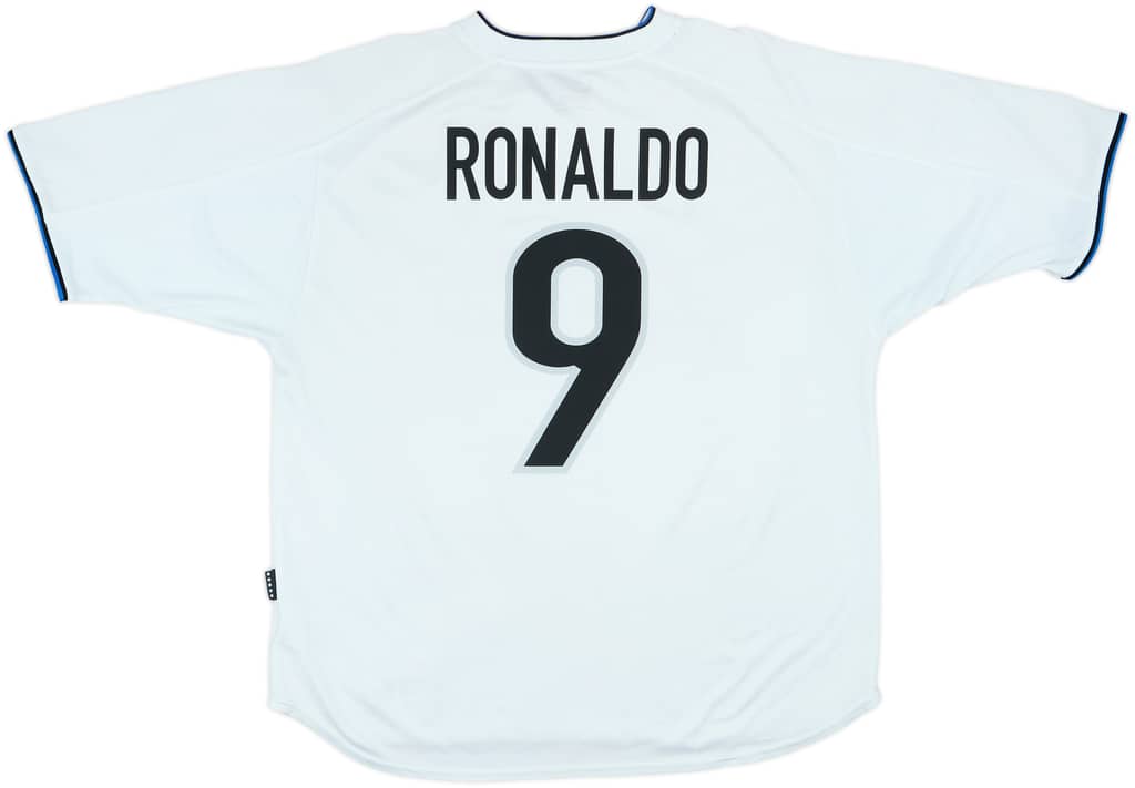 1999-00 Inter de Milán Camiseta Visitante Ronaldo #9 - 8/10 - (L)