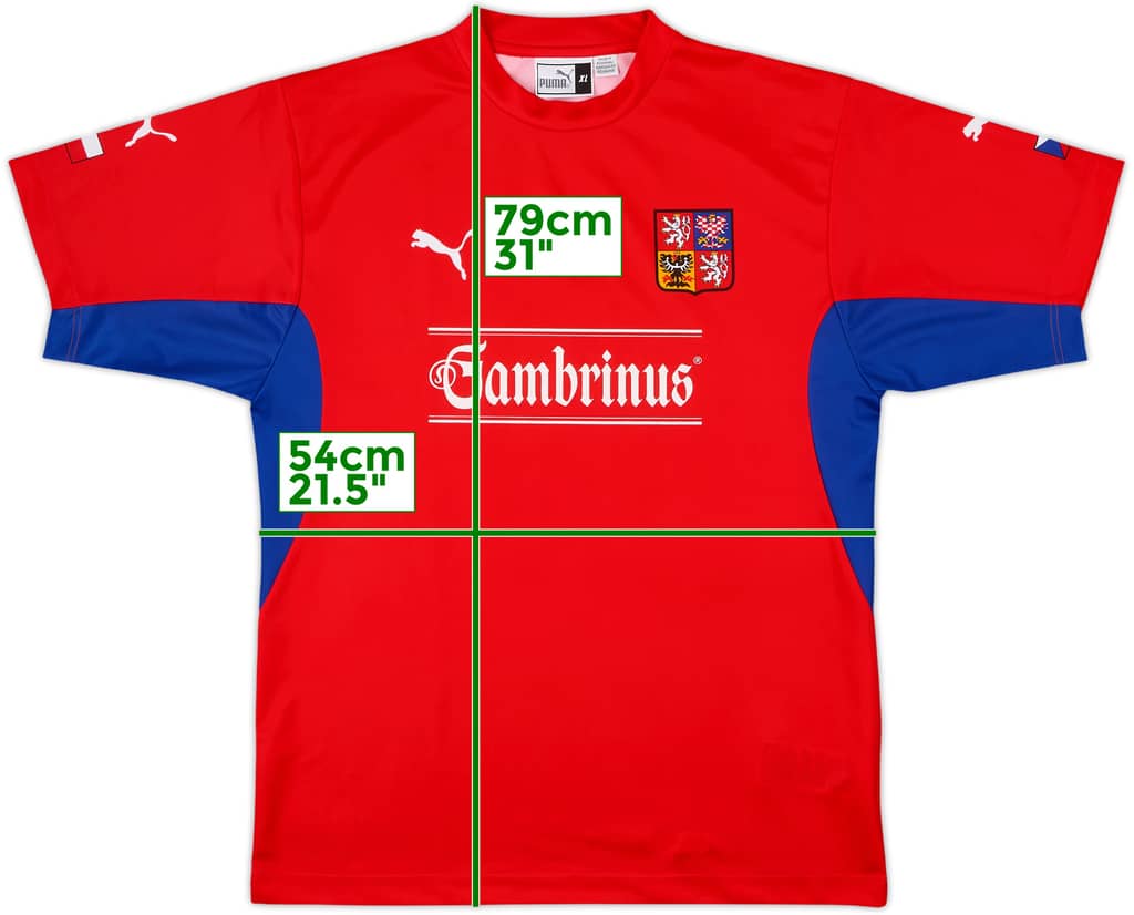 2002-04 Czech Republic Basic Home Shirt - 9/10 - (XL)