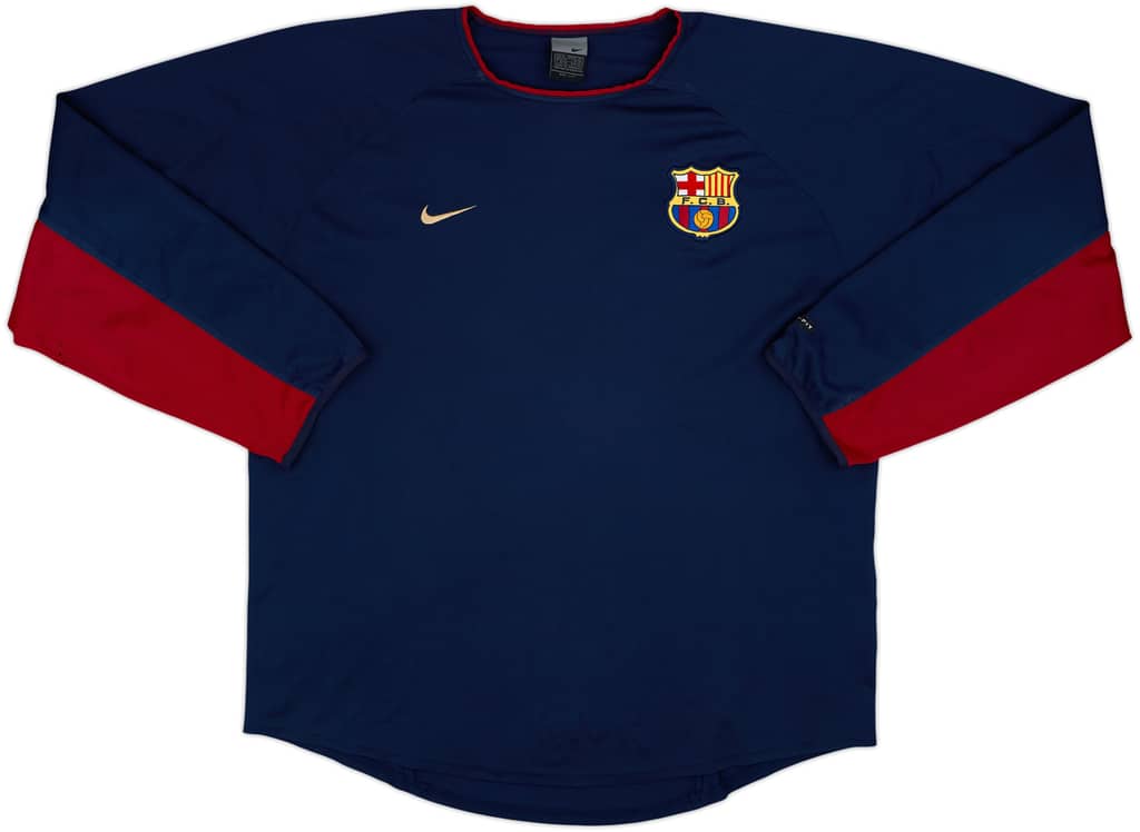 2002-03 Barcelona Nike Training L/S Shirt - 8/10 - (XL)