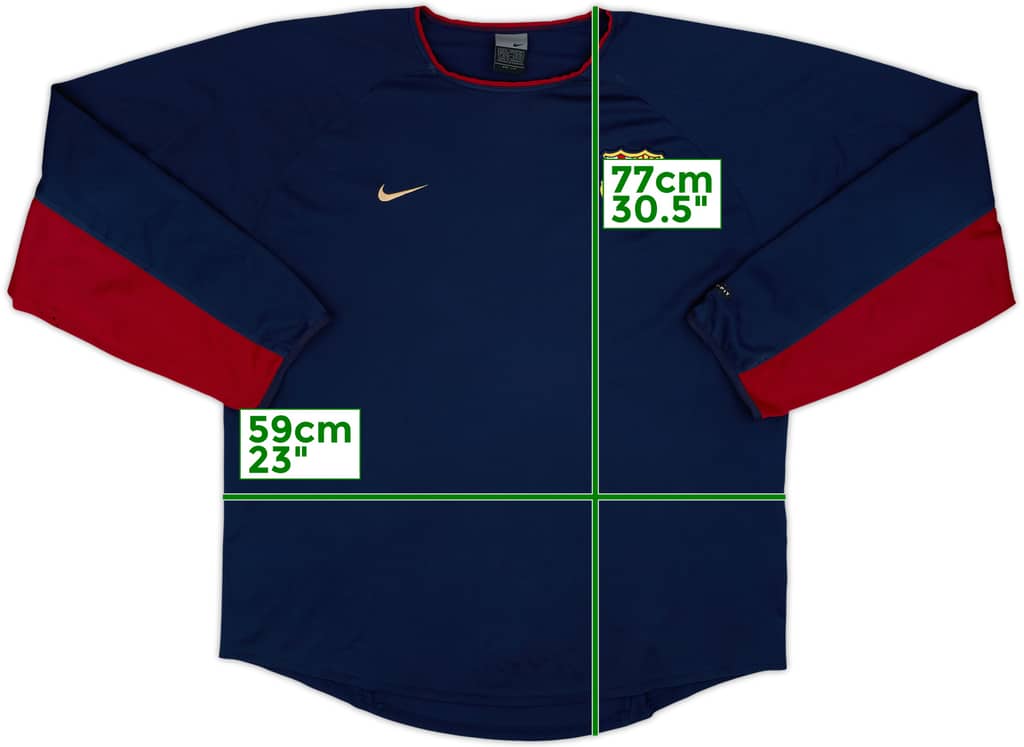 2002-03 Barcelona Nike Training L/S Shirt - 8/10 - (XL)