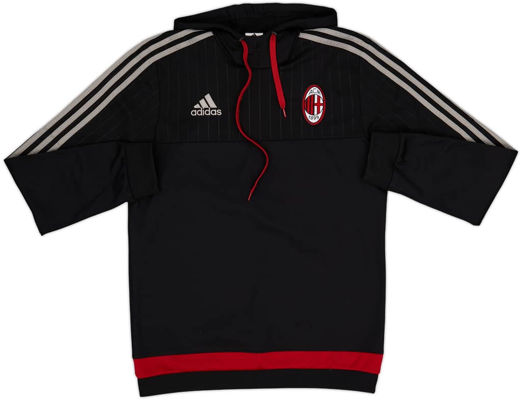 2015-16 AC Milan adidas Hooded Sweat Top - 7/10 - (S)