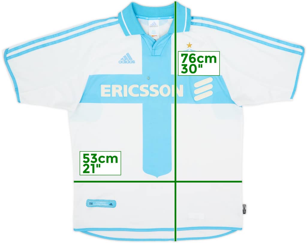 2000-01 Olympique Marseille Camiseta Local - 4/10 - (M)
