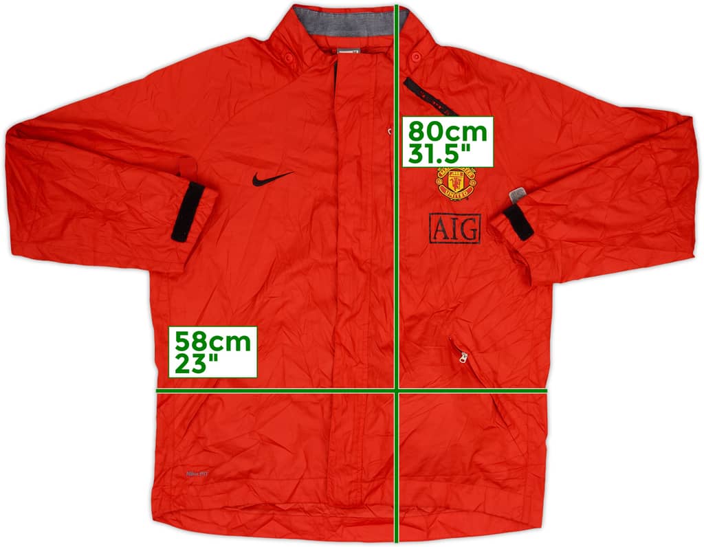 2007-08 Manchester United Nike Hooded Rain Jacket - 5/10 - (M)