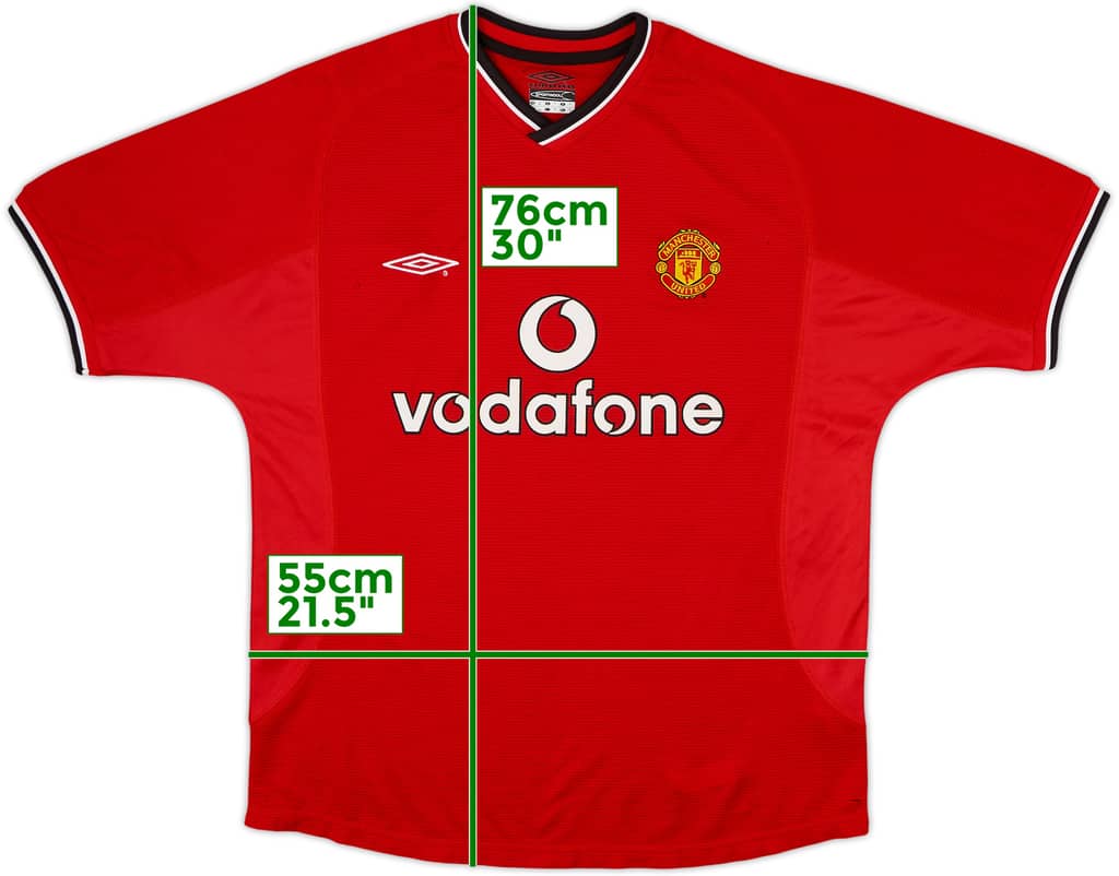 2000-02 Manchester United Camiseta de local - 5/10 - (M)