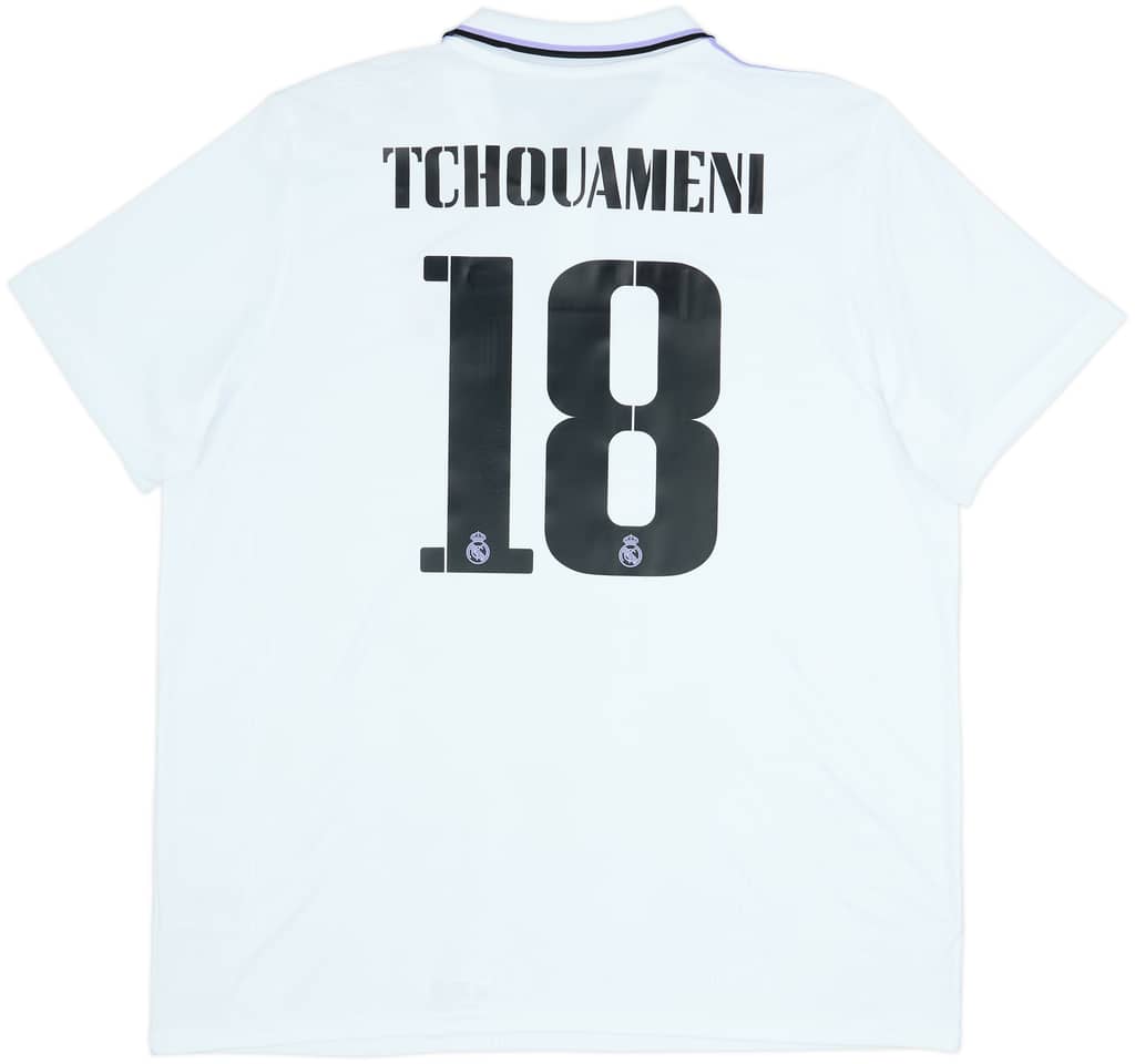 2022-23 Real Madrid Home Shirt Tchouameni #18 (XXL)