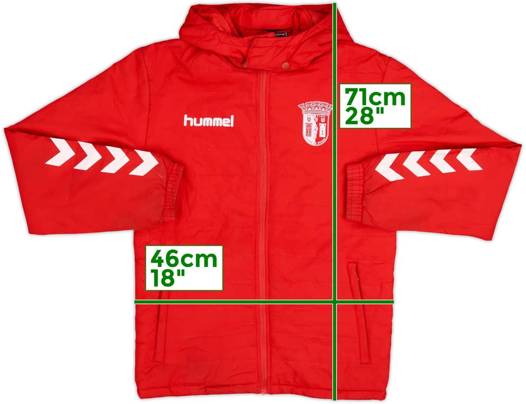 2019-20 Braga Hummel Abrigo acolchado de banquillo - 8/10 - (XL.Niños)