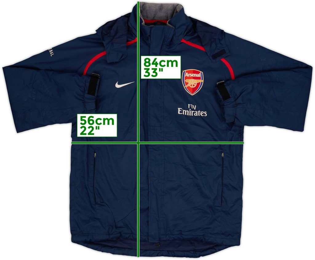 2006-07 Arsenal Nike Padded Bench Coat - 7/10 - (S)