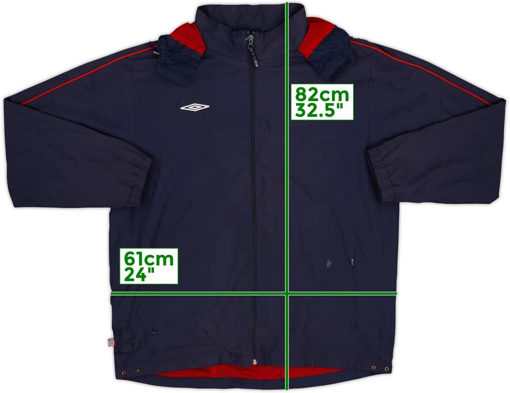 2007-09 England Umbro Hooded Track Jacket - 4/10 - (L)