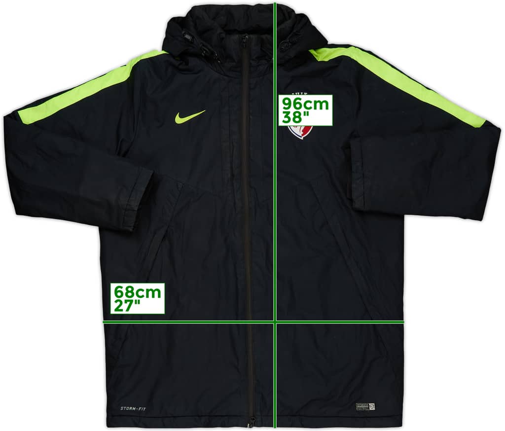 2015-16 Lille Nike Abrigo acolchado de banquillo - 7/10 - (XL)