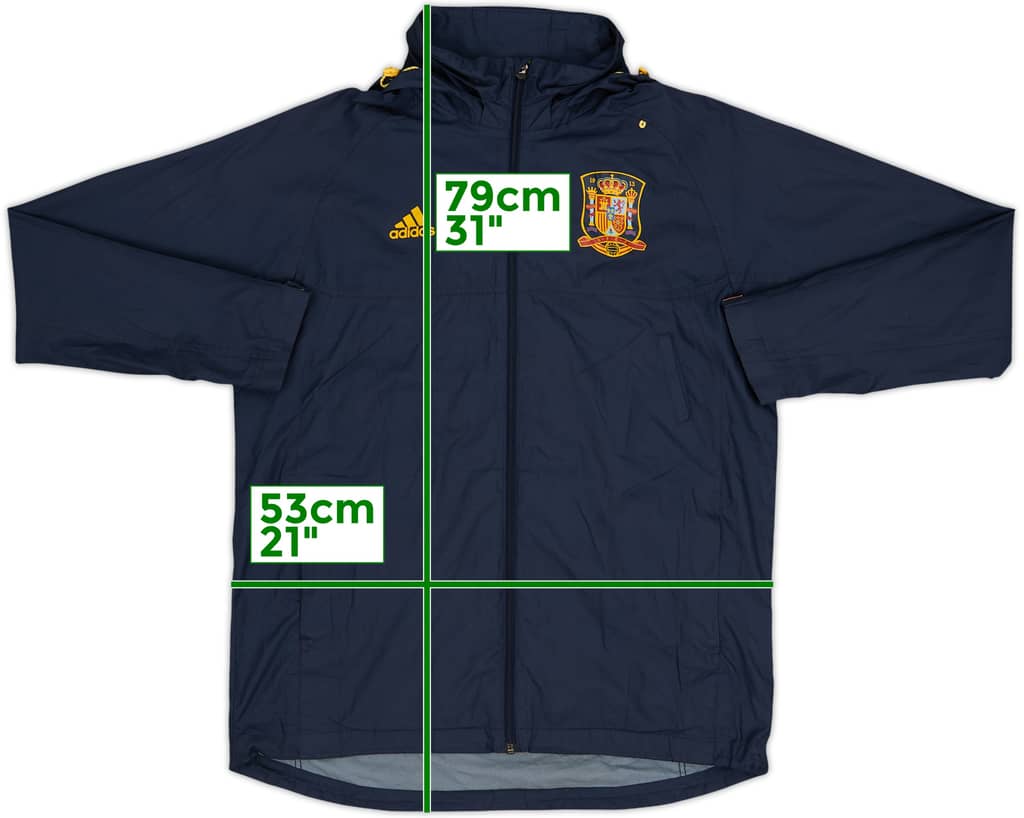 2009-10 Spain adidas Hooded Rain Jacket - 7/10 - (S/M)