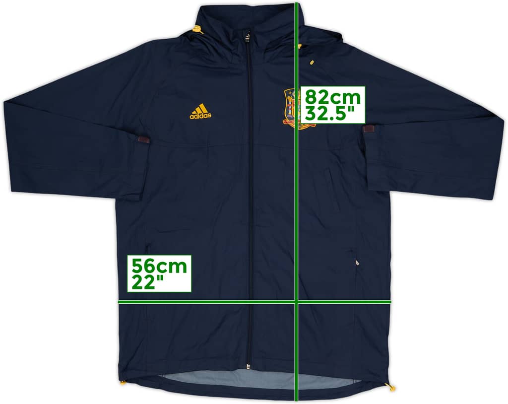 2009-10 Spain adidas Hooded Rain Jacket - 7/10 - (S/M)