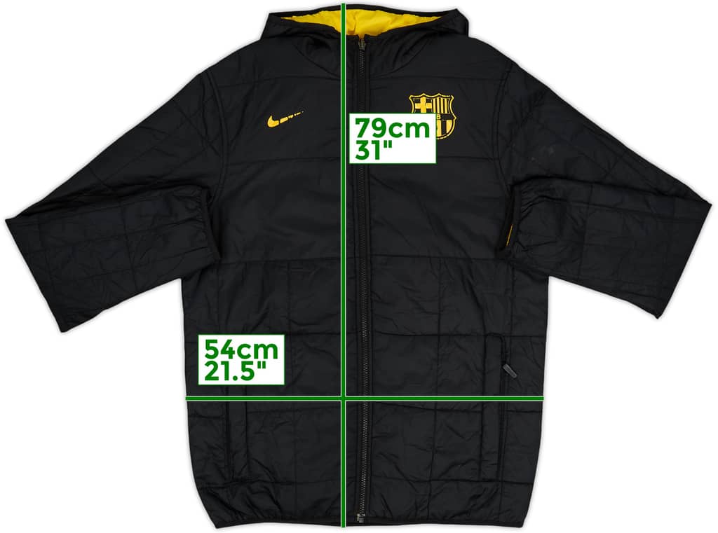 2011-12 Barcelona Nike Reversible Hooded Rain Jacket - 5/10 - (M)