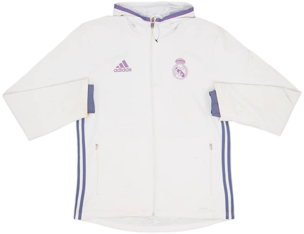 2016-17 Real Madrid adidas Hooded Track Jacket - 4/10 - (M)