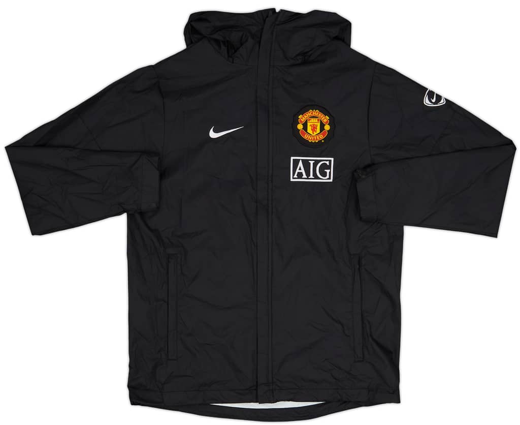 2009-10 Manchester United Nike Hooded Rain Jacket - 10/10 - (XS)