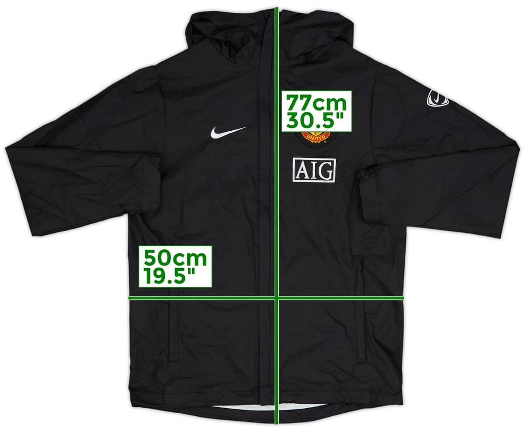 2009-10 Manchester United Nike Hooded Rain Jacket - 10/10 - (XS)