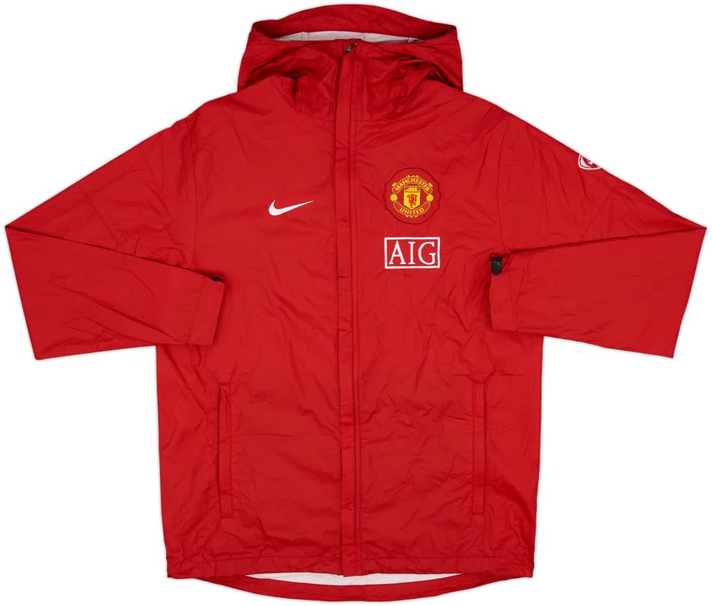2009-10 Manchester United Nike Hooded Rain Jacket - 8/10 - (S)