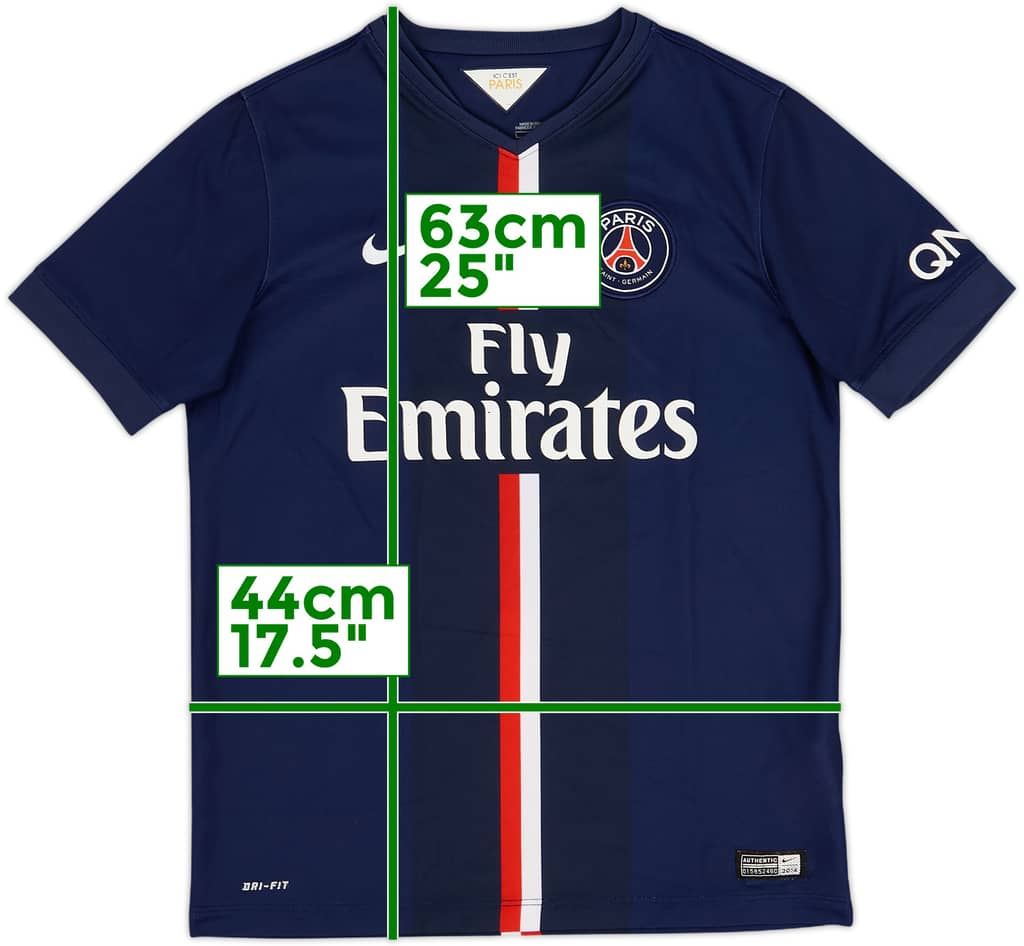 2014-15 Paris Saint-Germain Camiseta de local - 8/10 - (L.Niños)