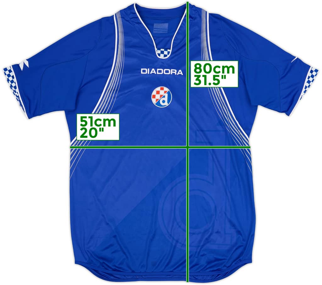 Camiseta de local europea del NK Dinamo Zagreb 2007-08 - 8/10 - (XL)