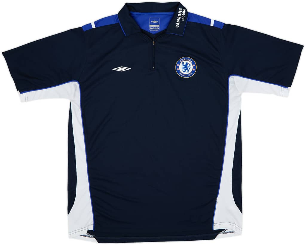 2005-06 Chelsea Umbro 1/4 Zip Polo Shirt - 9/10 - (XXL)