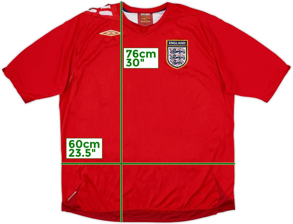 2006-08 England Away Shirt - 5/10 - (XXL)