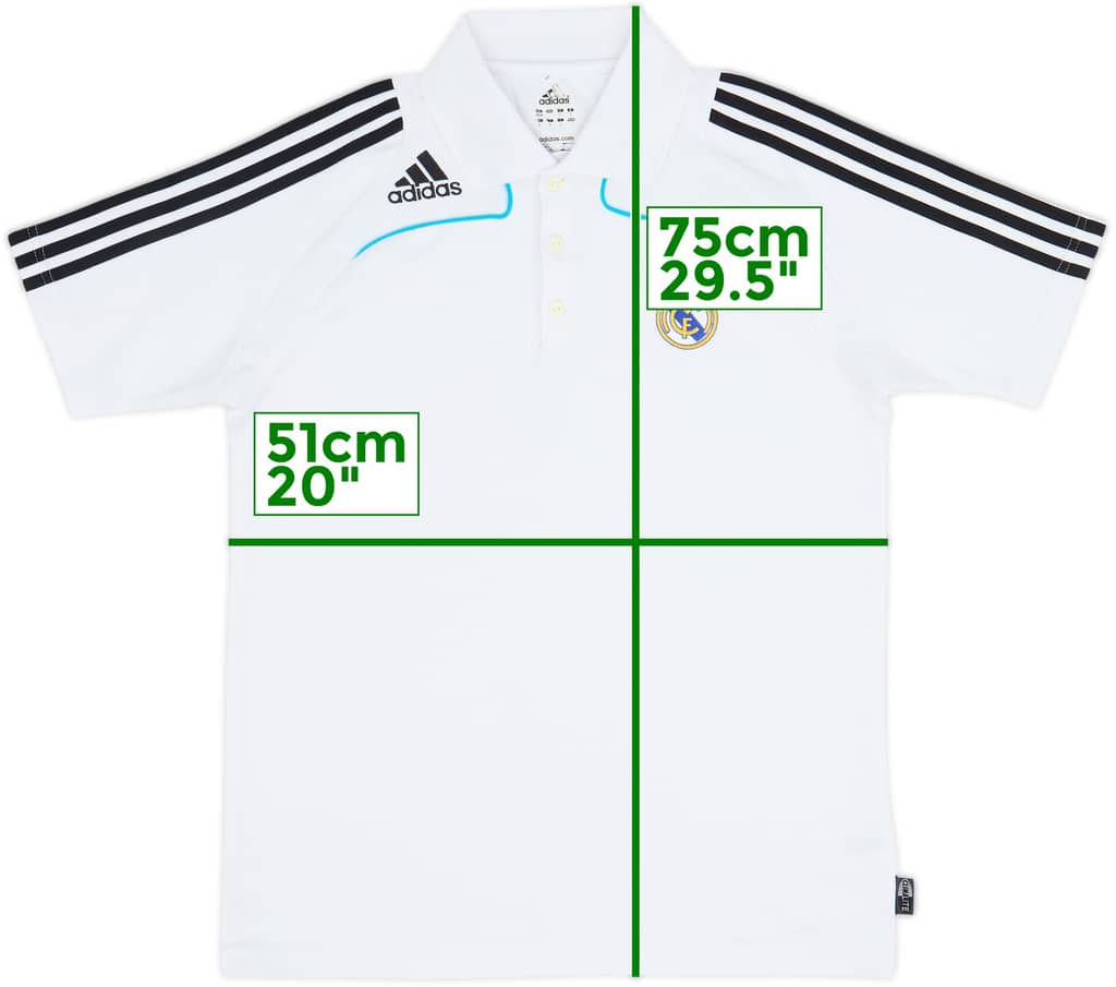 2008-09 Real Madrid adidas Polo Shirt - 7/10 - (M)
