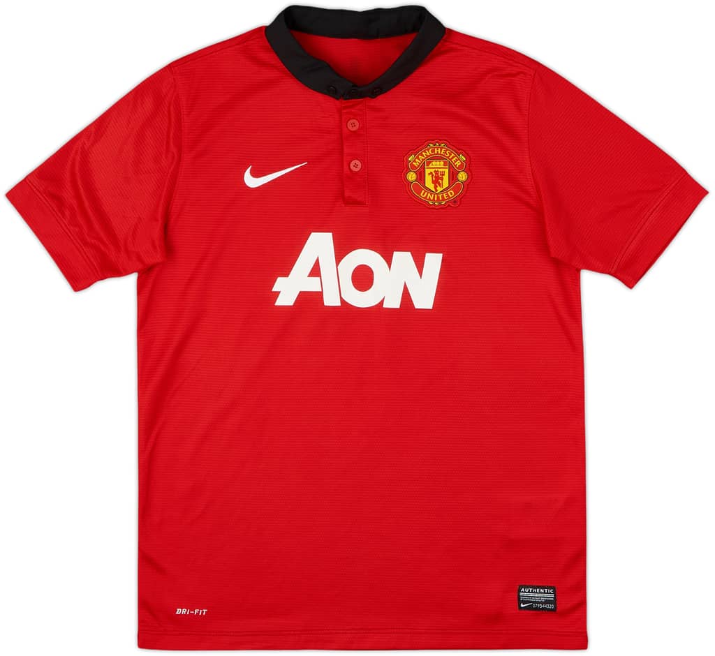 2013-14 Manchester United Home Shirt - 8/10 - (L.Boys)