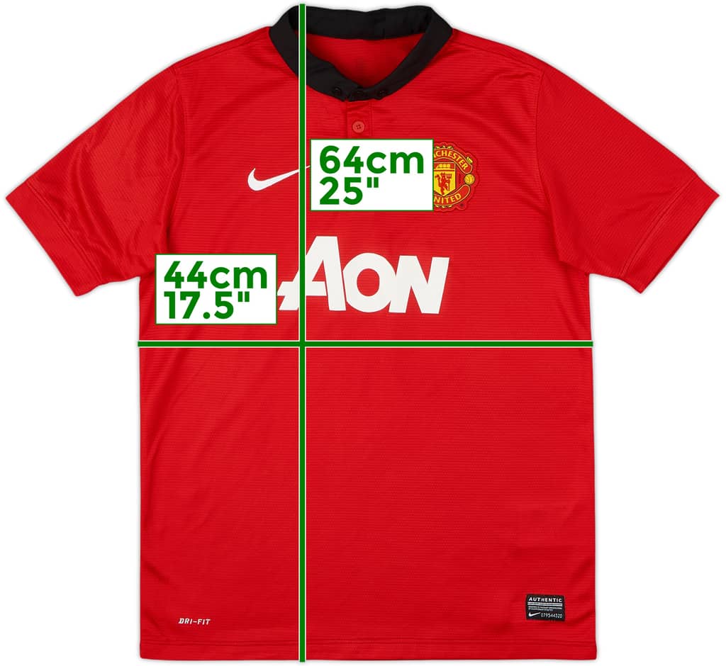2013-14 Manchester United Home Shirt - 8/10 - (L.Boys)