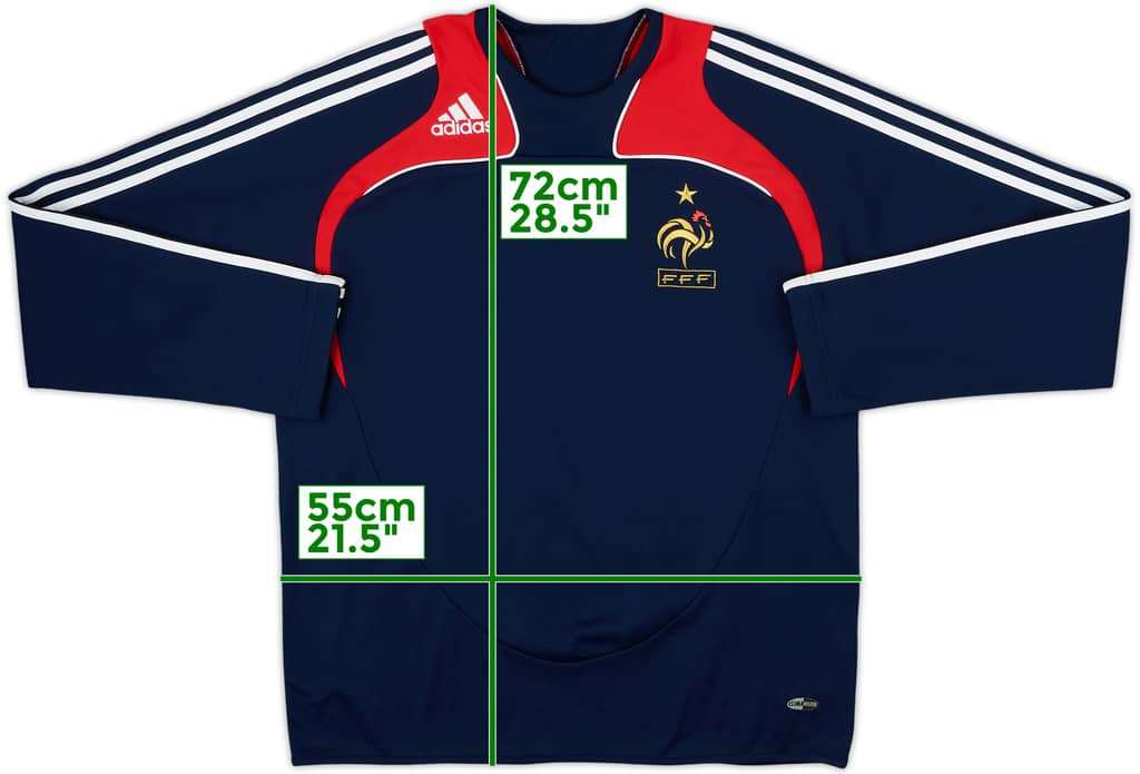 2007-08 France adidas Sweat Top - 8/10 - (M/L)
