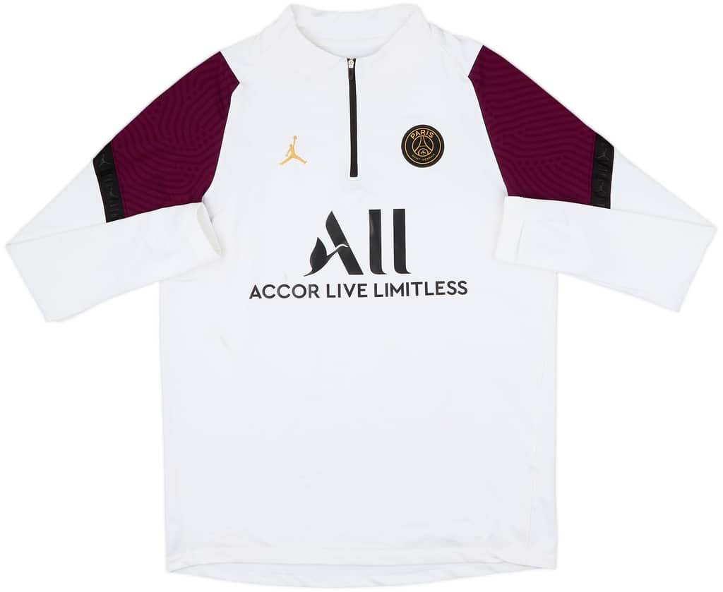 Top de entrenamiento con cierre de 1/4 Jordan del Paris Saint-Germain 2020-21 - 7/10 - (L)