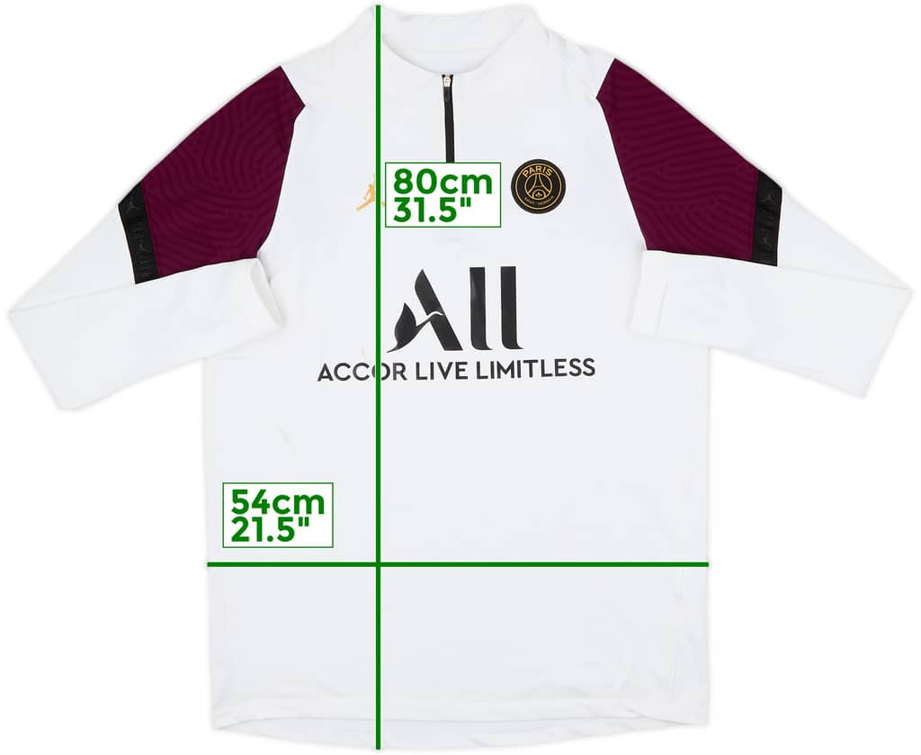 Top de entrenamiento con cierre de 1/4 Jordan del Paris Saint-Germain 2020-21 - 7/10 - (L)