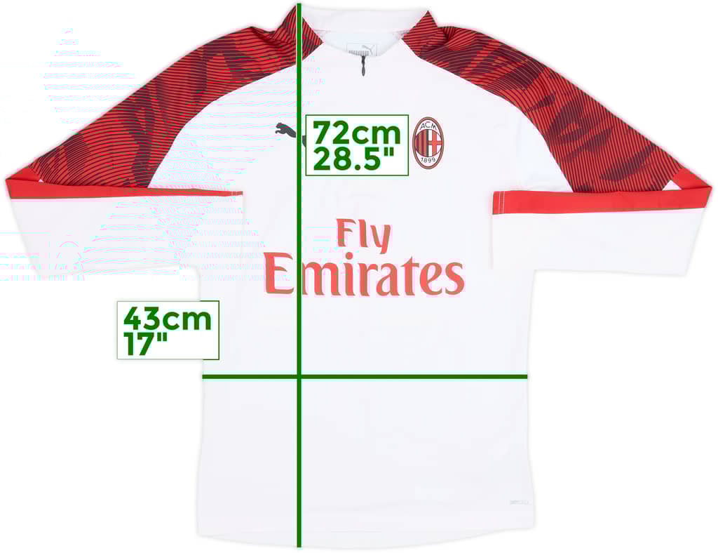 2019-20 AC Milan Puma 1/4 Zip Drill Top - 7/10 - (S)